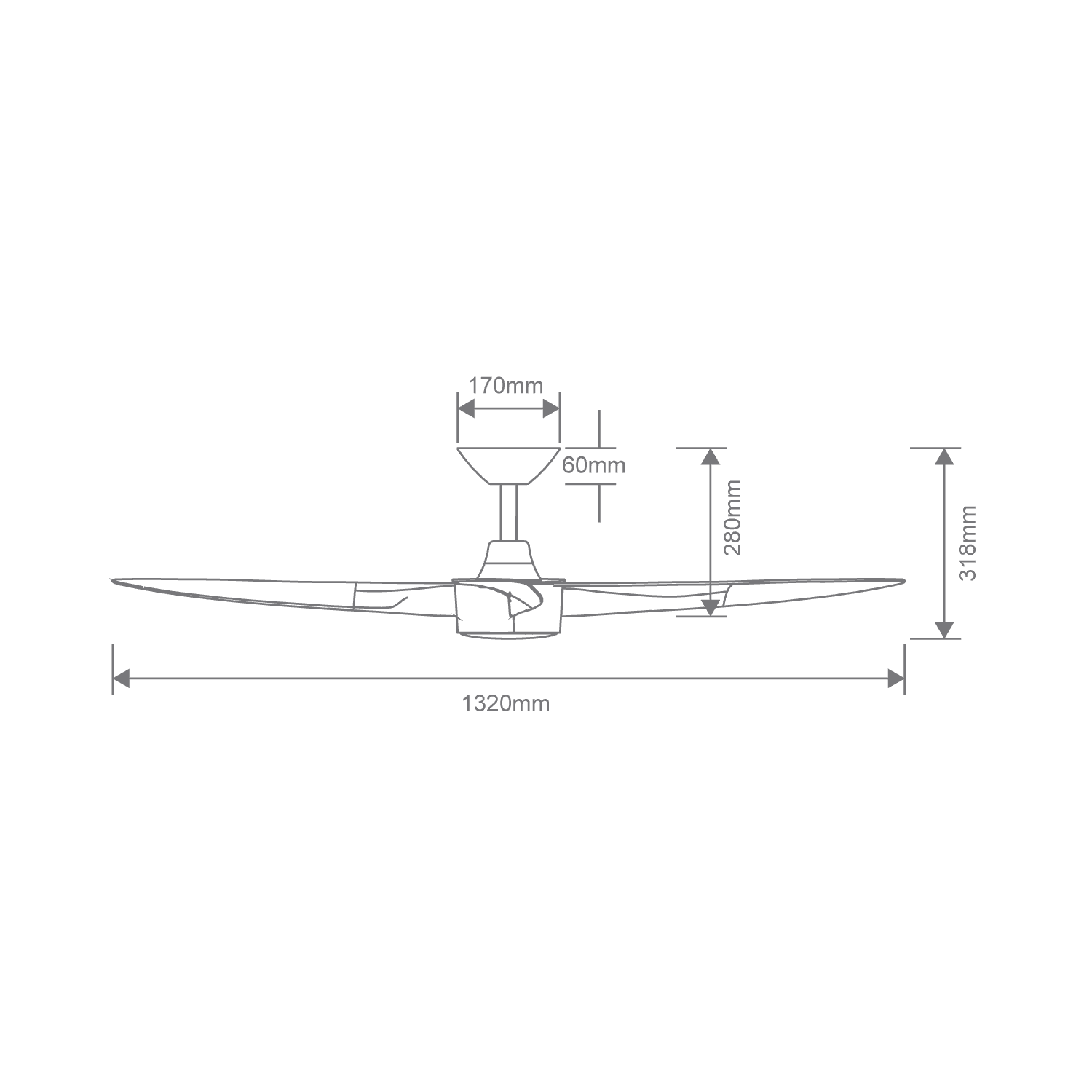 Blast 52" DC 4 Blade Ceiling Fan | White or Black - Image 3
