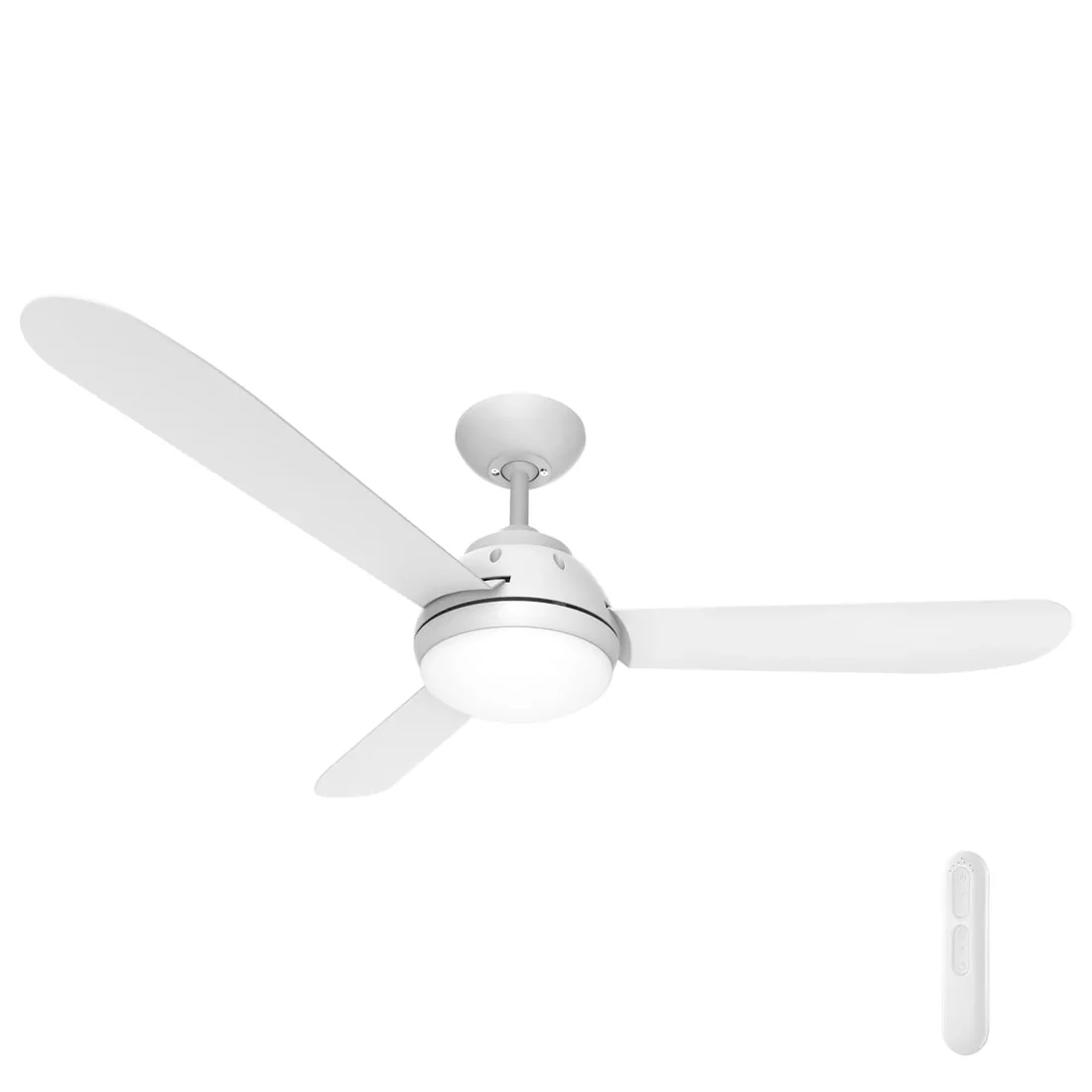 Brooke 50" DC Ceiling Fan with Remote With Light or Without Light in White or Black