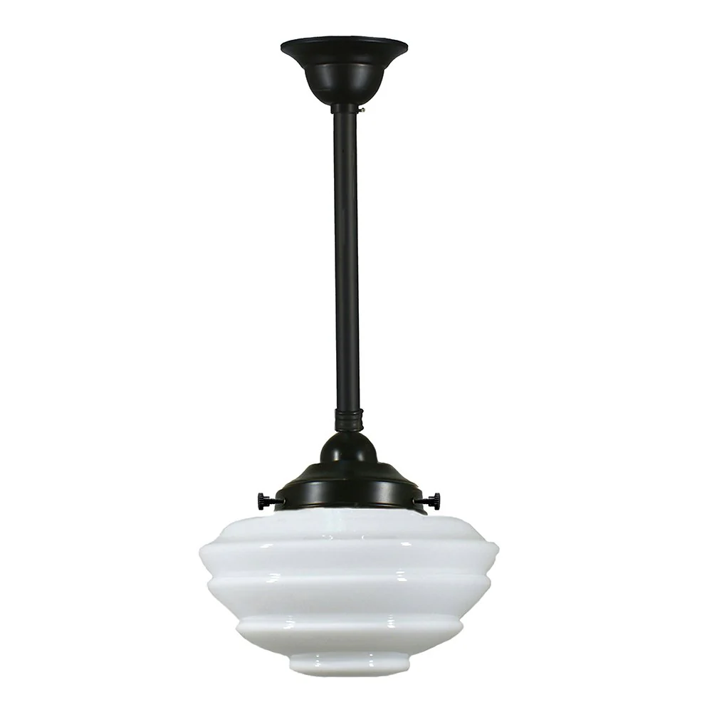 Cannes 1 Light ROD Pendant Light - Black/Chrome/Polished Brass/Chrome Retro