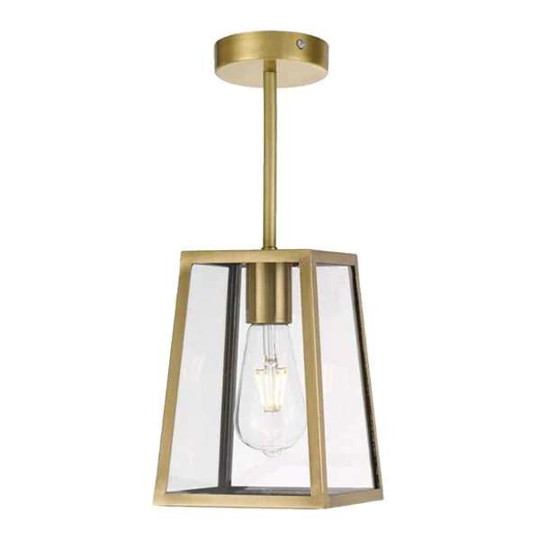Cantena 15 Industrial Pendant Light Small 1Lt in Antique Brass - Image 3