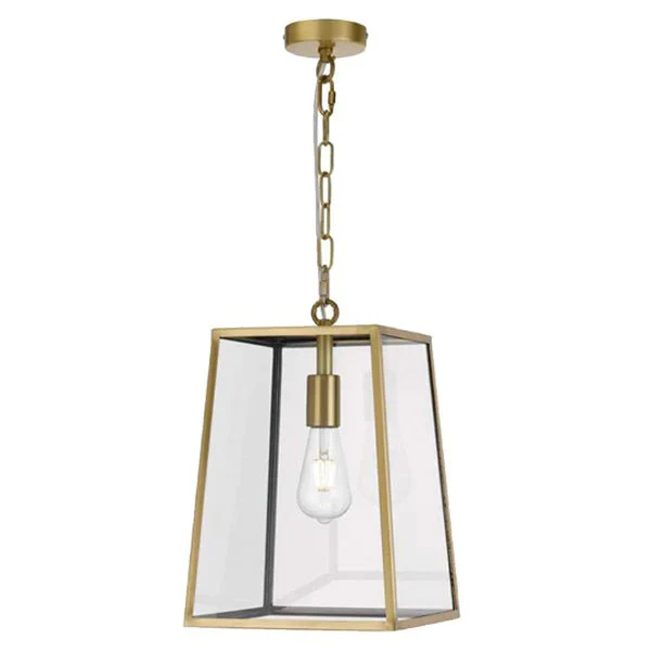 Cantena 25 Industrial Pendant Light Large 1Lt in Antique Brass