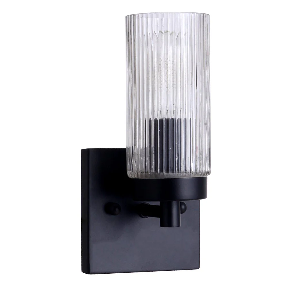CHESTER 1 Light Matt Black or Chrome Wall Light