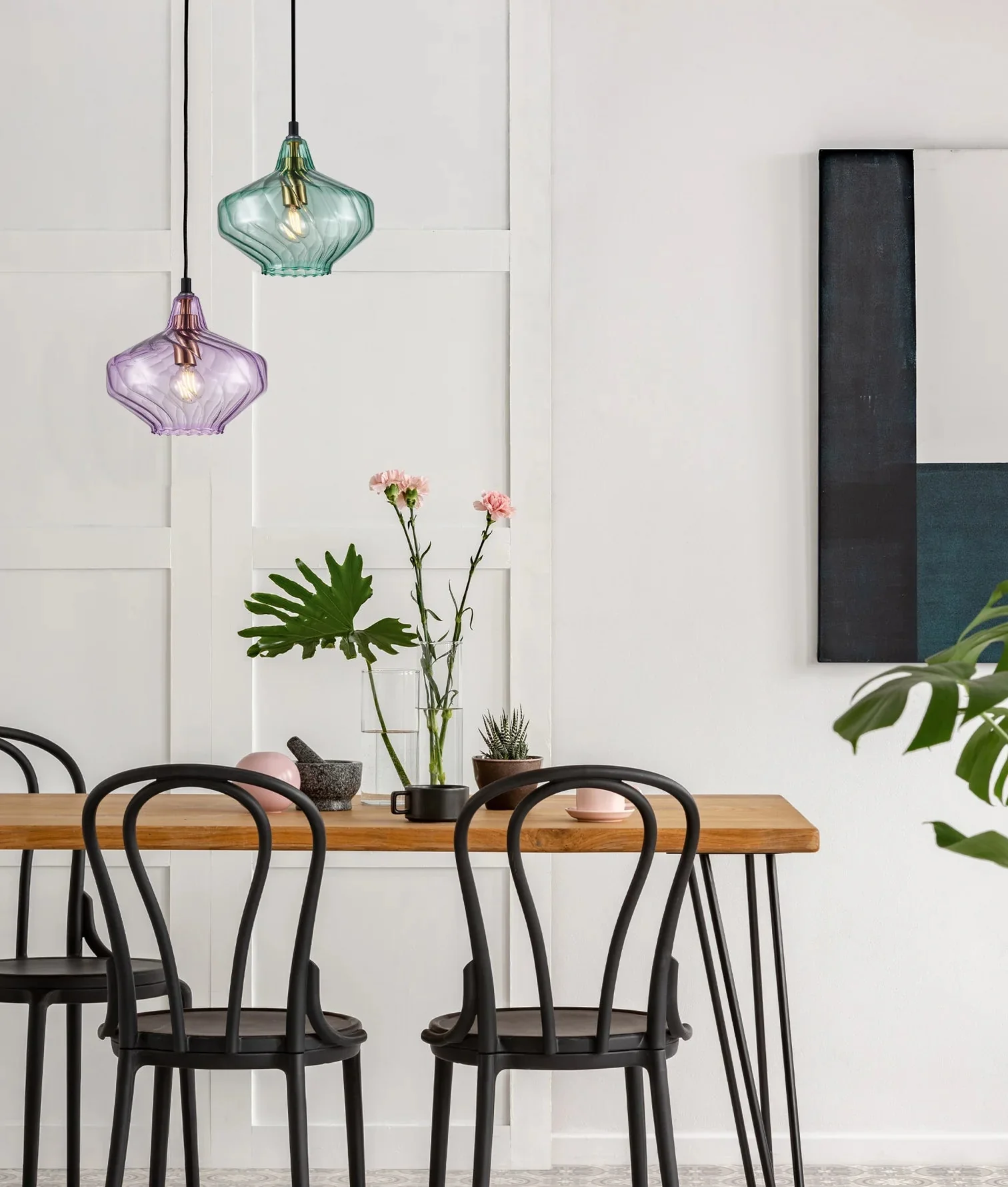 CLA CAMPANA Interior Wine Glass Shape Ribbed Pendant Lights - Image 9