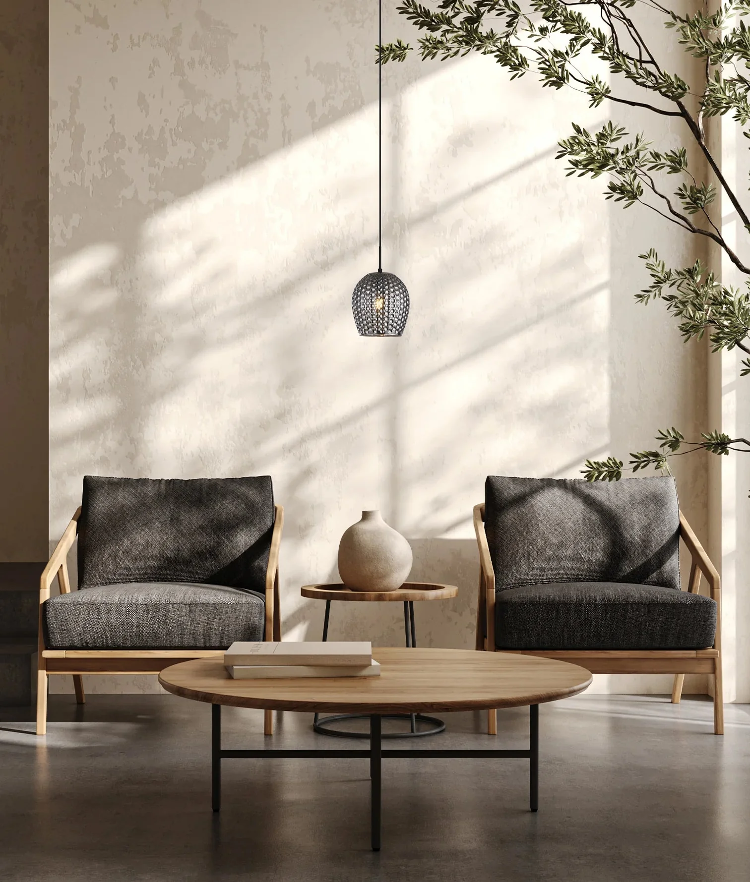 CLA FOSSETTA Interior Wine Glass Shape Dimpled Pendant Lights - Image 3