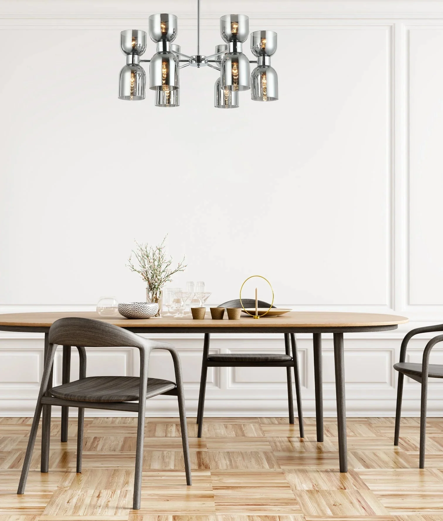 CLA CLESSIDRA Interior Ellipse x12 Round Base Pendant Light - Image 4