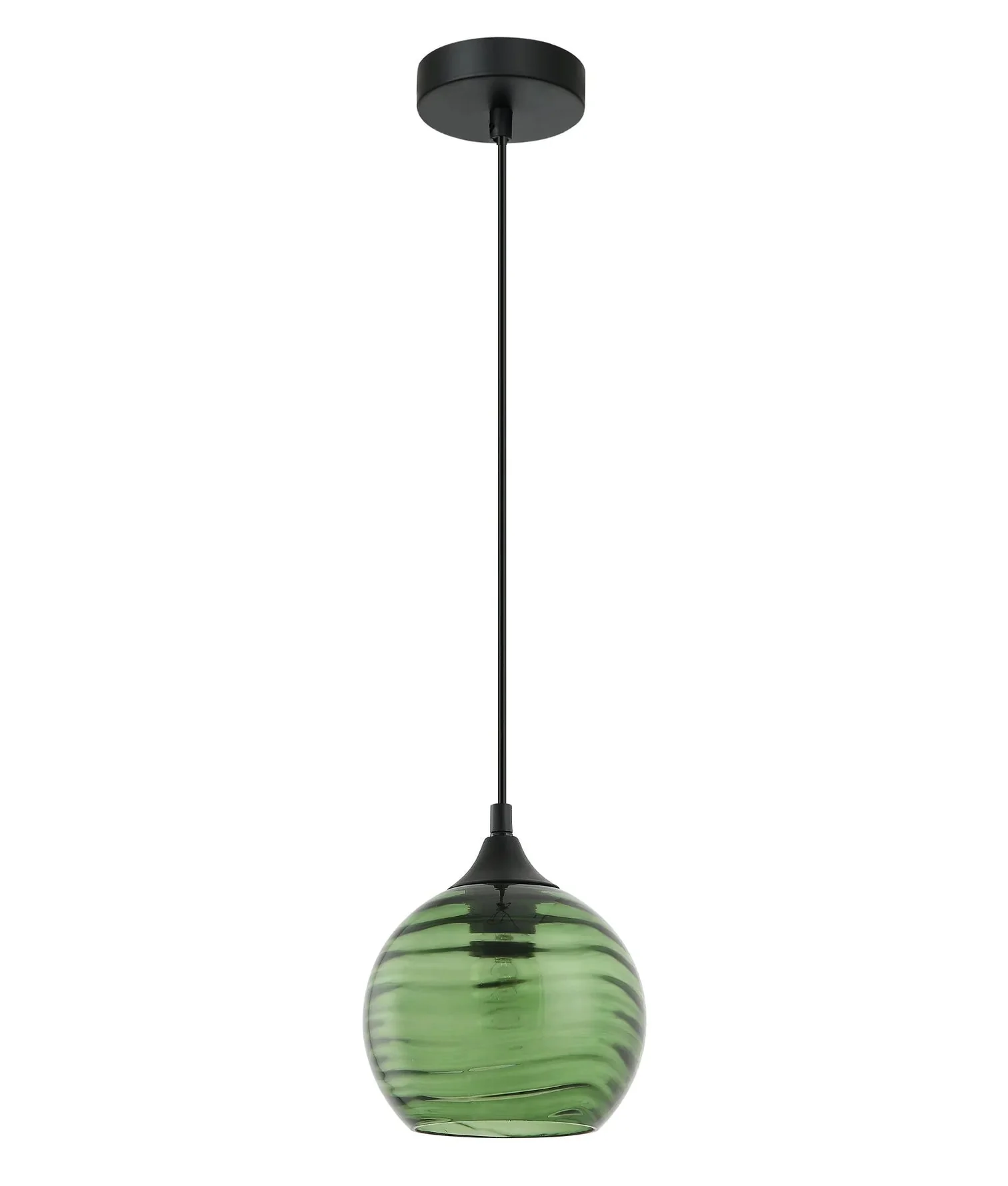 CLA MARBRE: Modern Retro Interior Wine Glass Wavy Glass Pendant Lights - Image 4