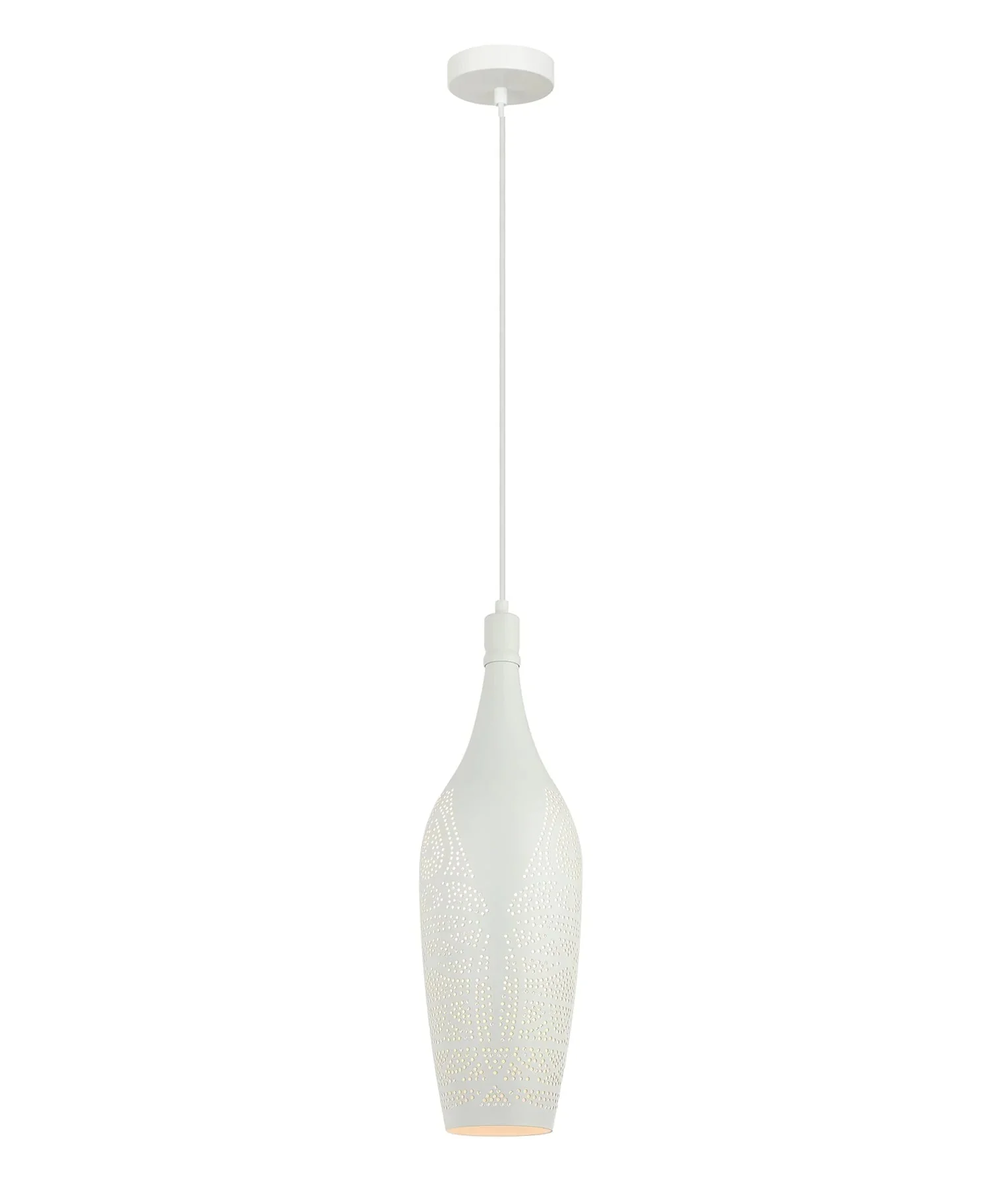 CLA MARRAKESH Bohemian Interior Bottle Shape Pendant Lights- Black & White - Image 4