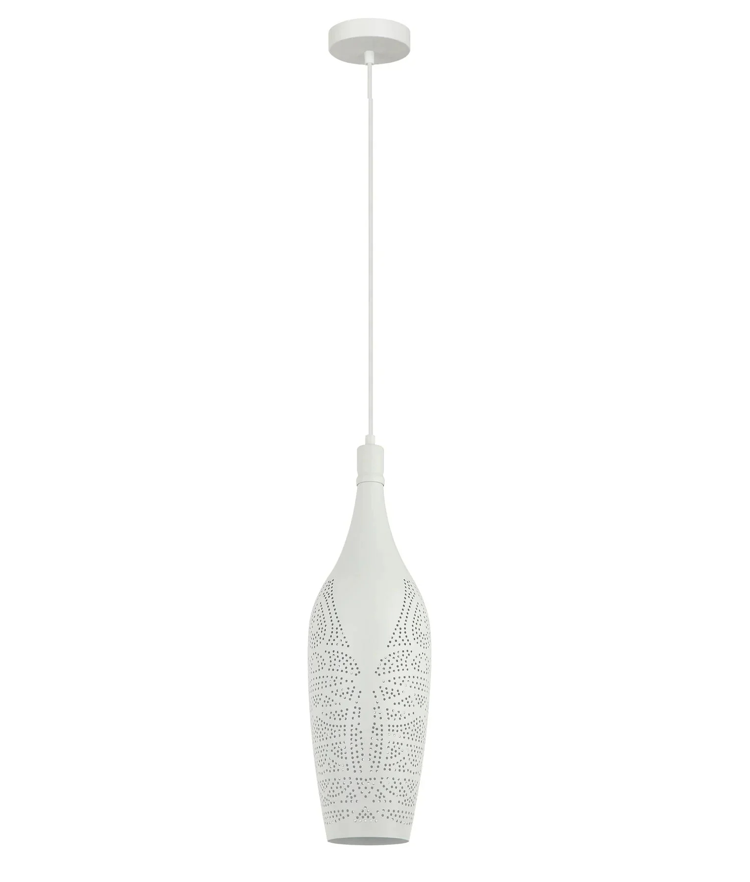 CLA MARRAKESH Bohemian Interior Bottle Shape Pendant Lights- Black & White - Image 6