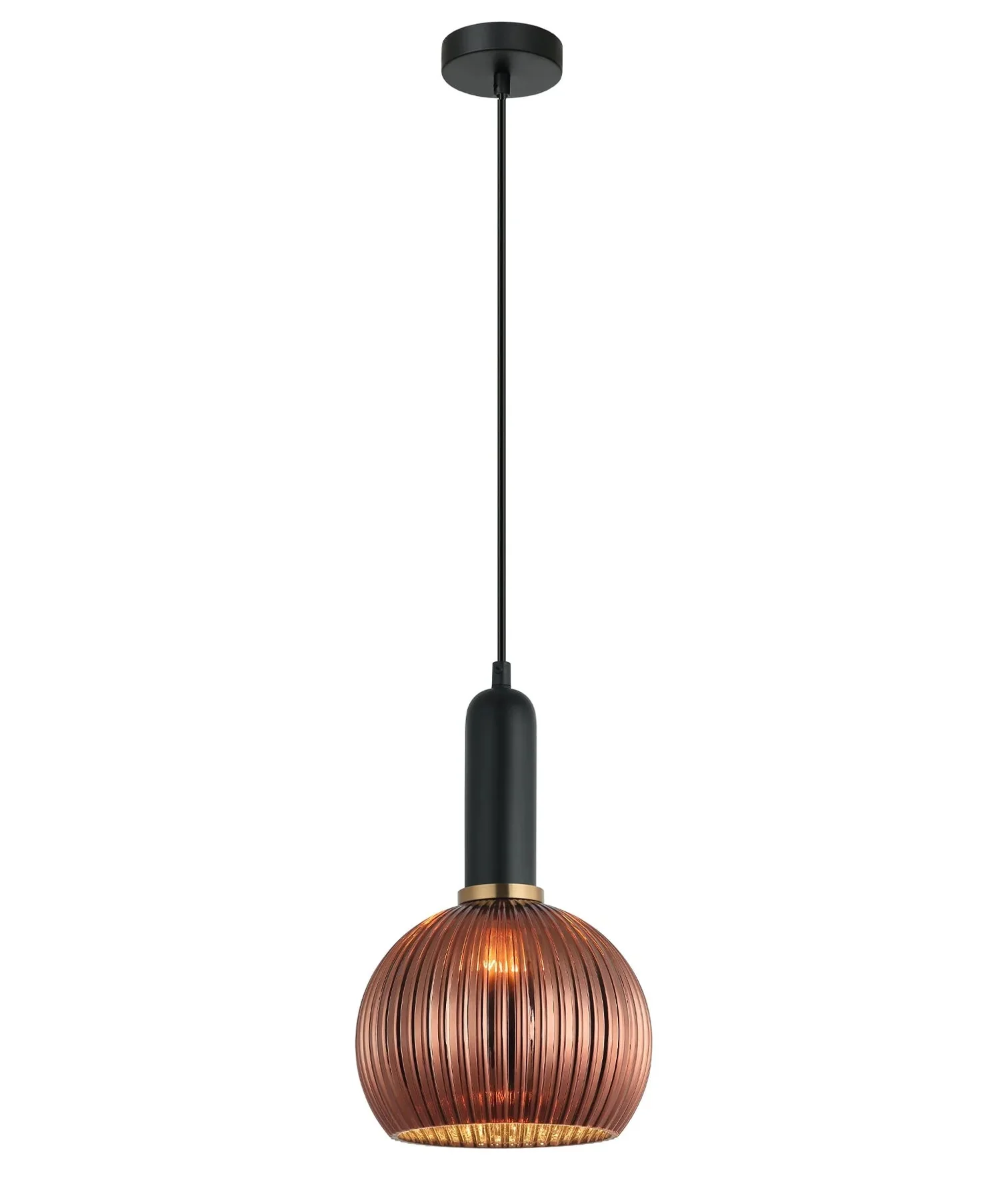 CLA VINTAJ: Interior Wine Glass Shape Ribbed Glass Pendant Lights - Image 9
