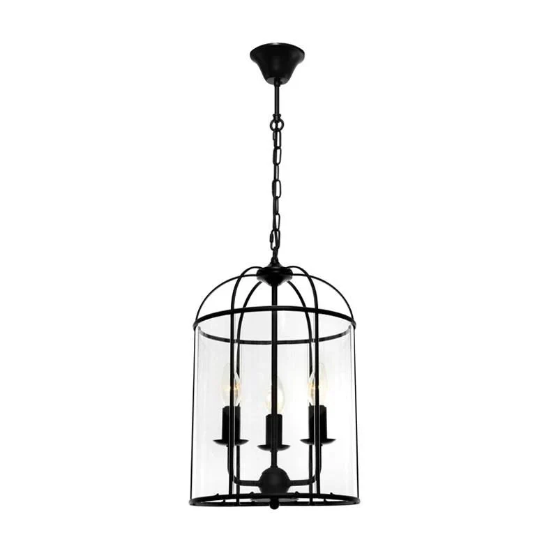 Clovelly Pendant Light 3lt in Black or Chrome - Image 2