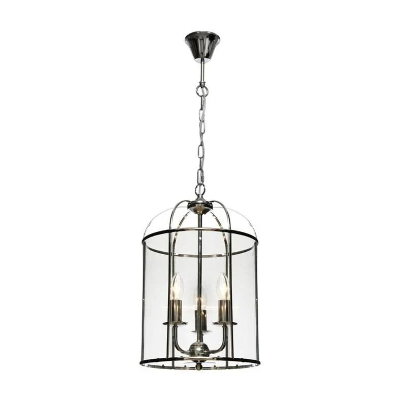 Clovelly Pendant Light 3lt in Black or Chrome - Image 3