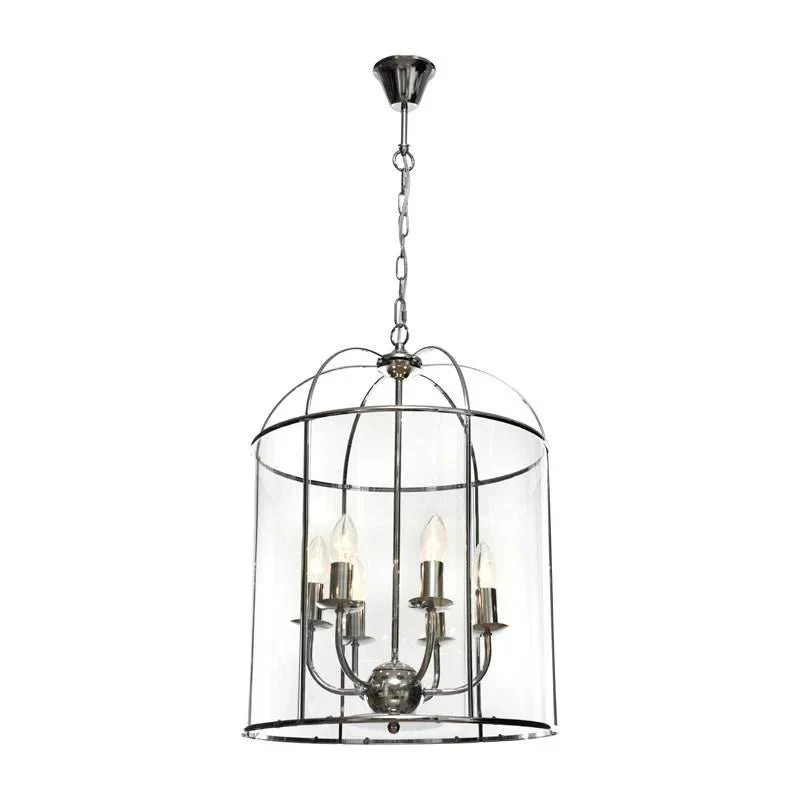 Clovelly Pendant Light 6lt in Black or Chrome - Image 3