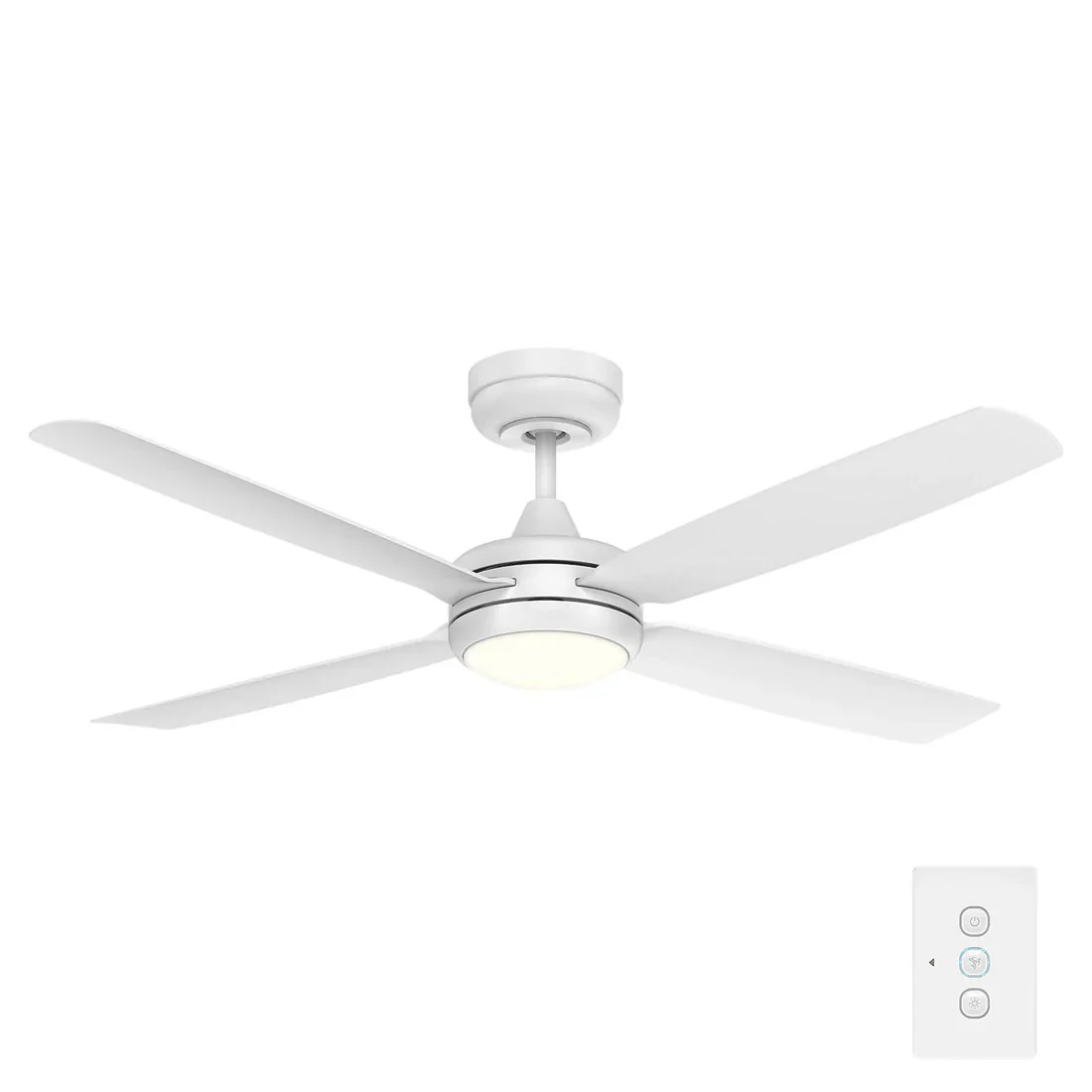 Colombo DC Ceiling Fan 52" With Light or Without Light in White