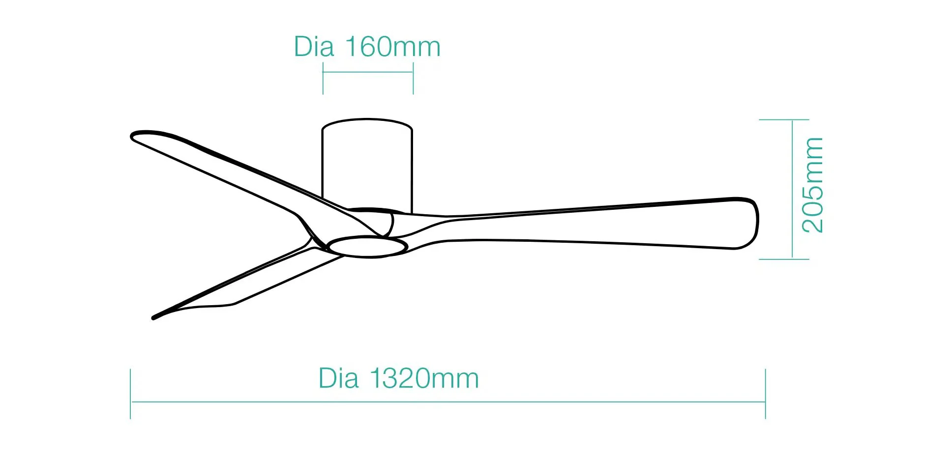 52" Fresno Smart WIFI DC Ceiling Fan Matt White, Matt Black or Black/Walnut | Martec - Image 5