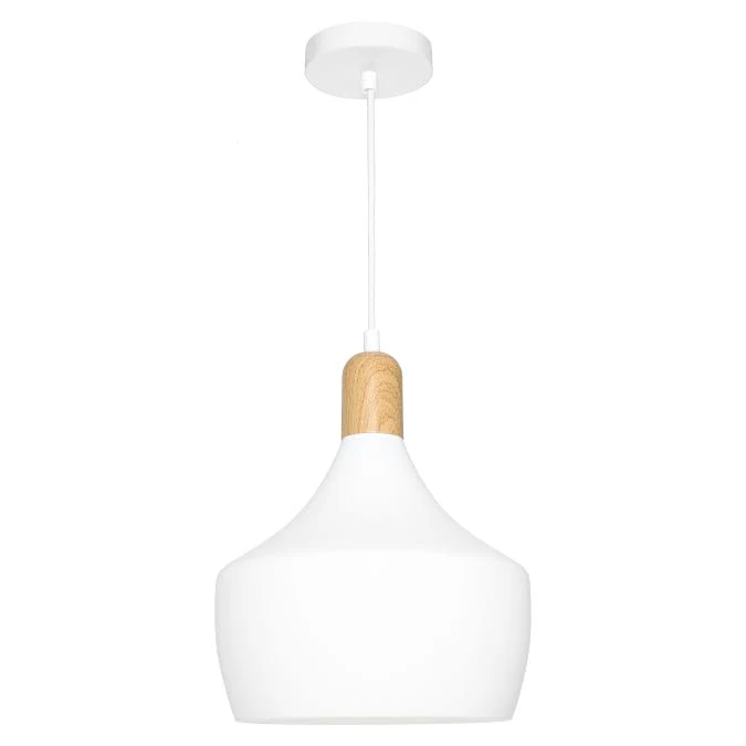 Cougar Bevo 1 Light Pendant Light White - BEVO1PWHT