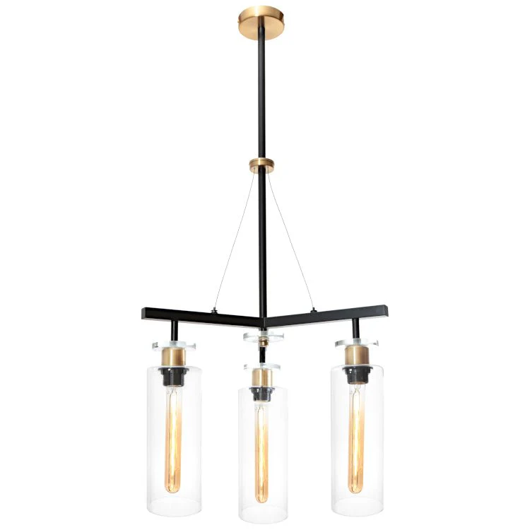 Cougar Bourne 3 Light Pendant Black