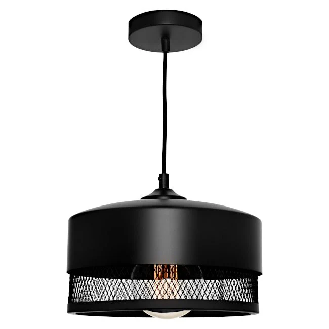 Cougar Galahad 1 Light Pendant Medium Black - GALA1PMED