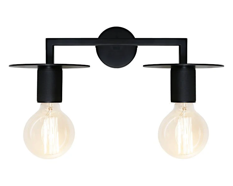 Cougar Inka 2 Light Wall Light Black - INKA2WBLK