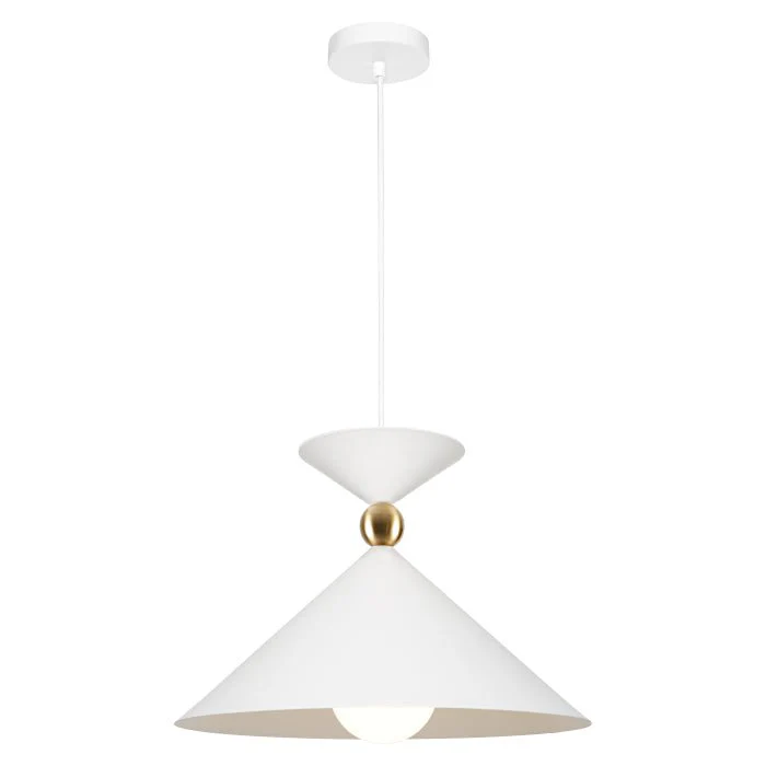 Cougar Krissy Large 1 Light Pendant White - KRISS1PLWHT