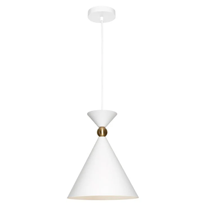 Cougar Krissy Small 1 Light Pendant White - KRISS1PSWHT