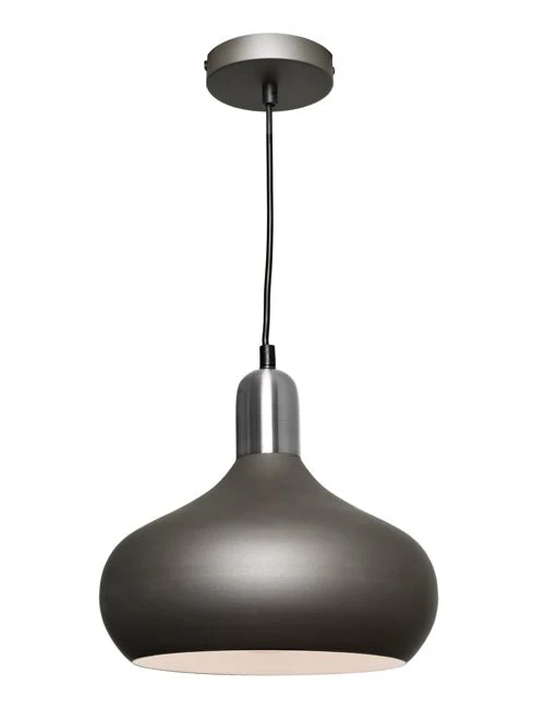 Cougar Sloan 1 Light Pendant Charcoal / Satin Chrome - SLOA1PSC