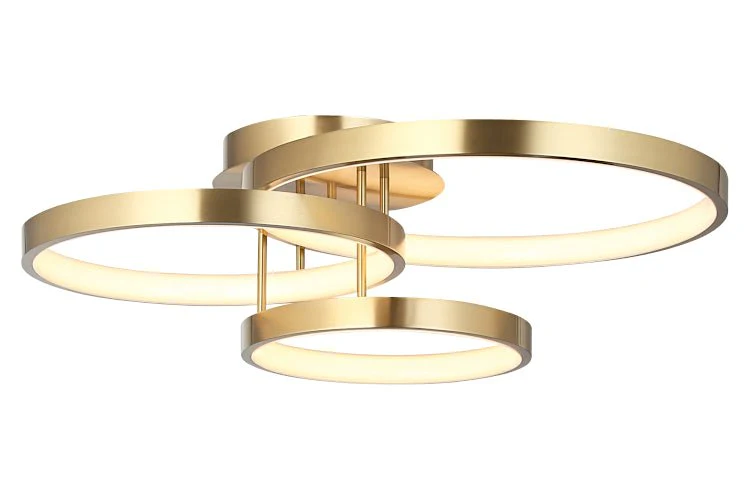 Cougar Zola 84W Dimmable LED Semi-Flush Mount Light Gold / Warm White - ZOLA3GLD