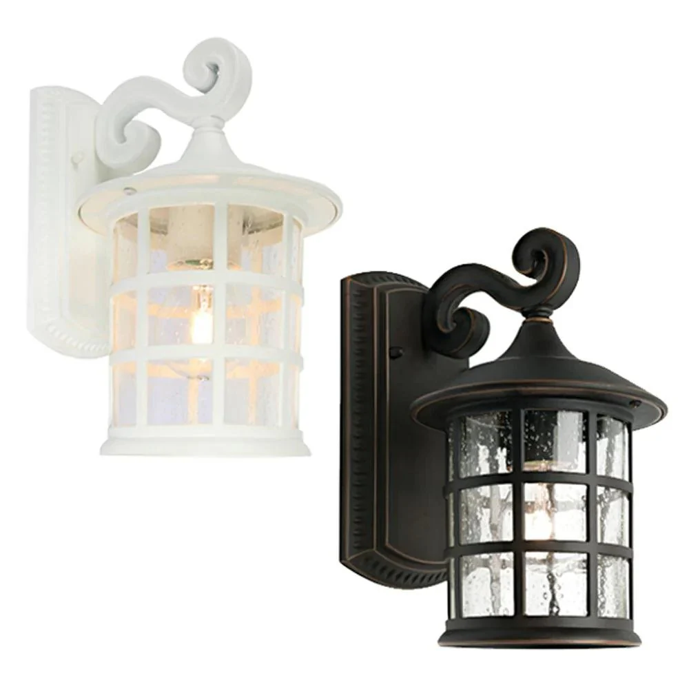 Coventry Outdoor Wall Light in Bronze or White (Small or Large)