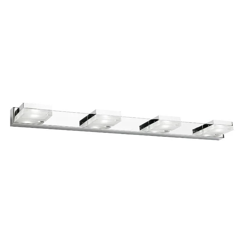 Cube LED Vanity Light 20w 4Lt 4000k in Chrome