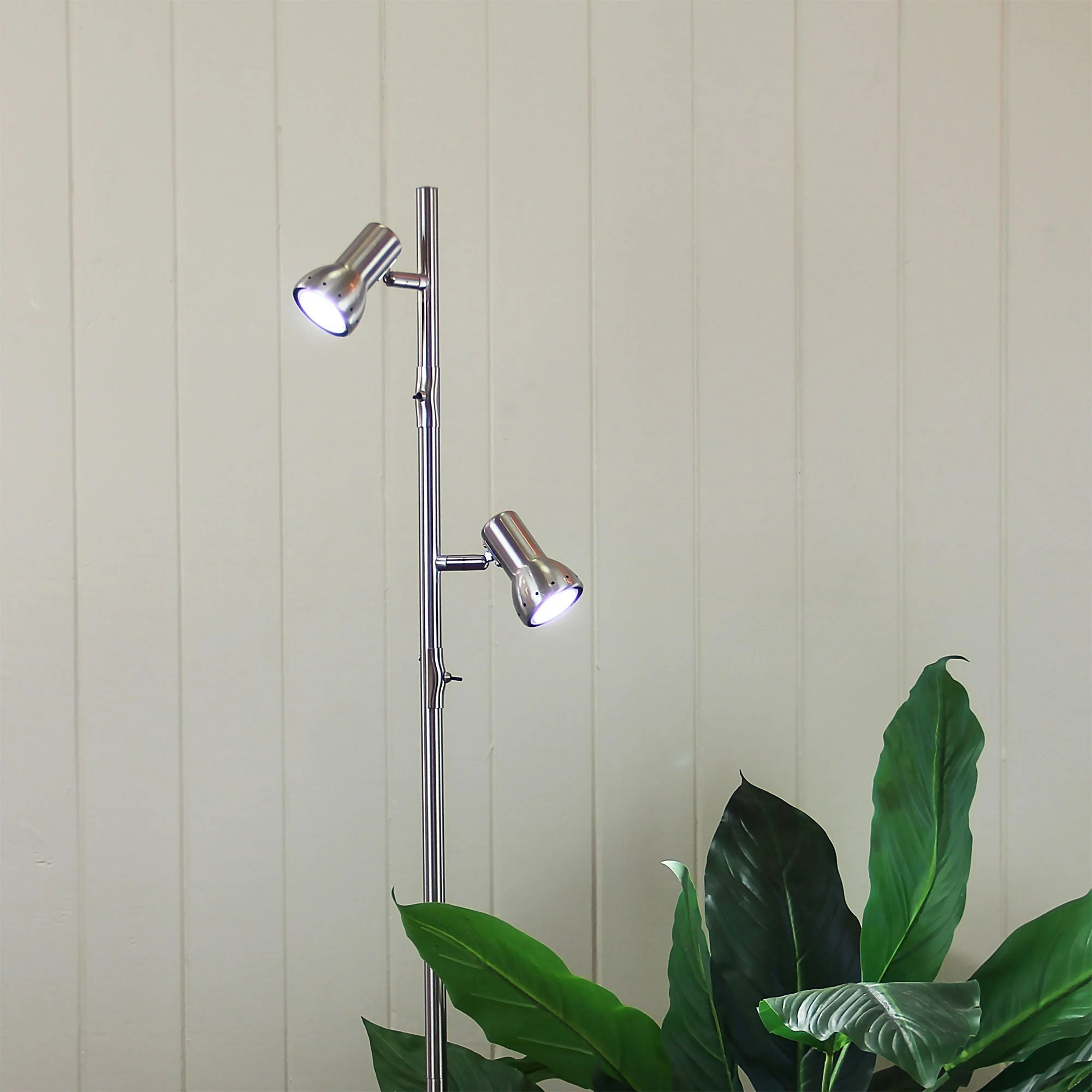 Daxam 2 Light Floor Lamp LED Brushed Chrome - SL98592BC - Image 2