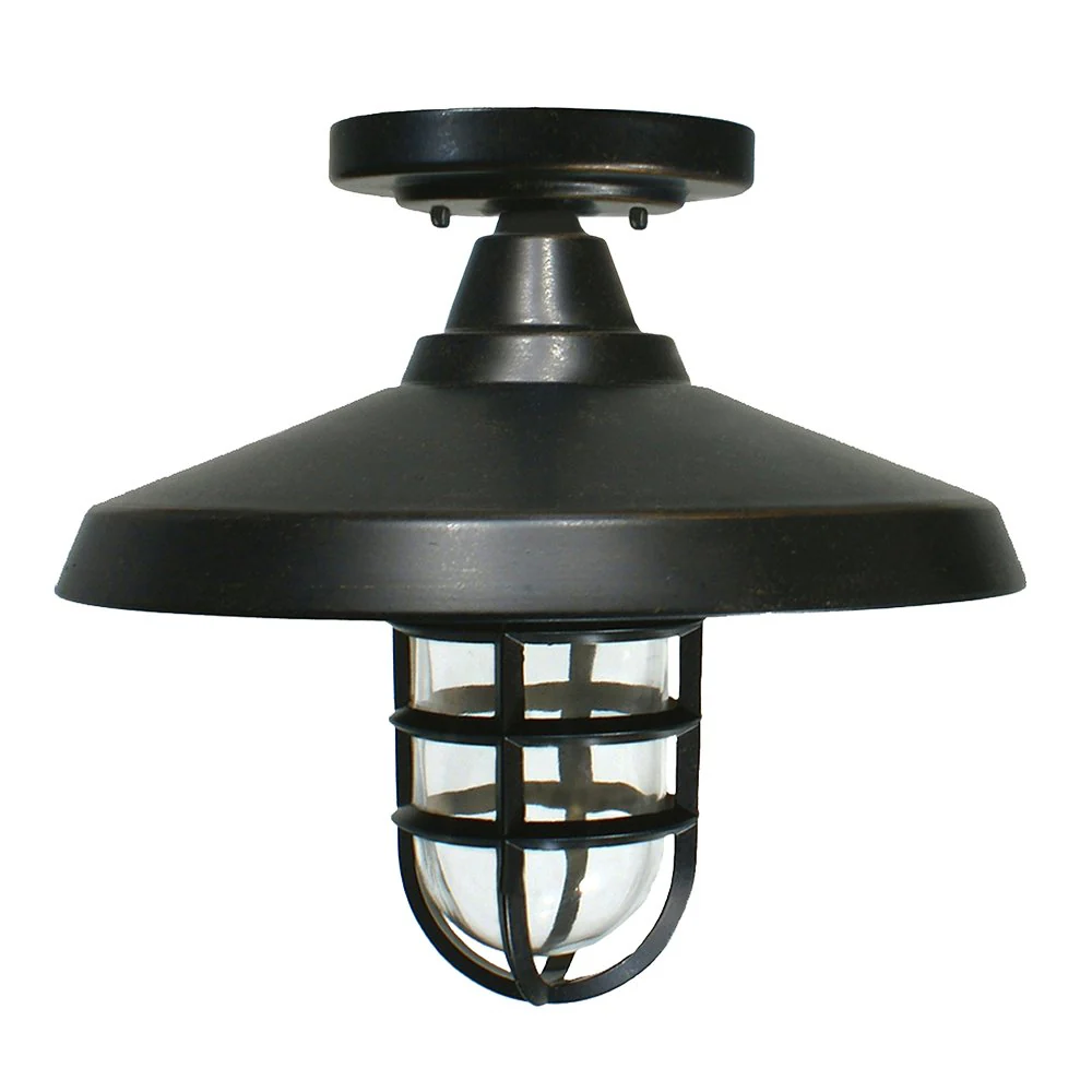 DECKHOUSE Under Eave 1 Light Antique Bronze Pendant Light