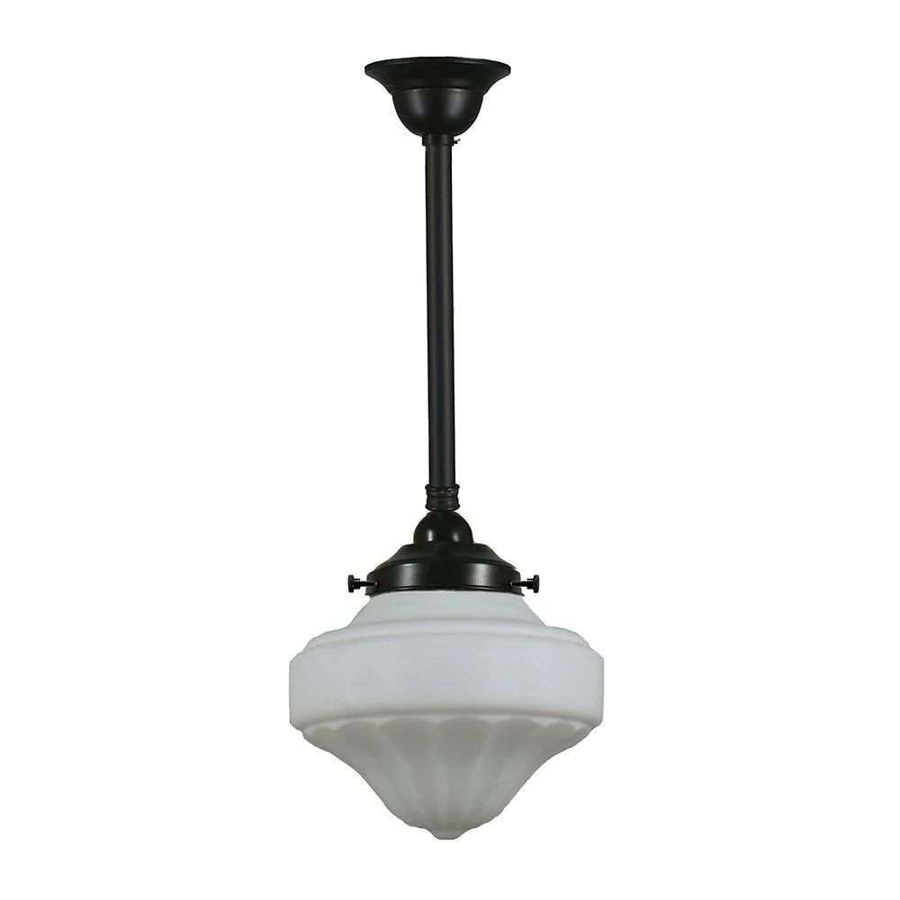 Derby 9" or 13"1 Light ROD Pendant Light - Black/Chrome/Polished Brass/Chrome Retro