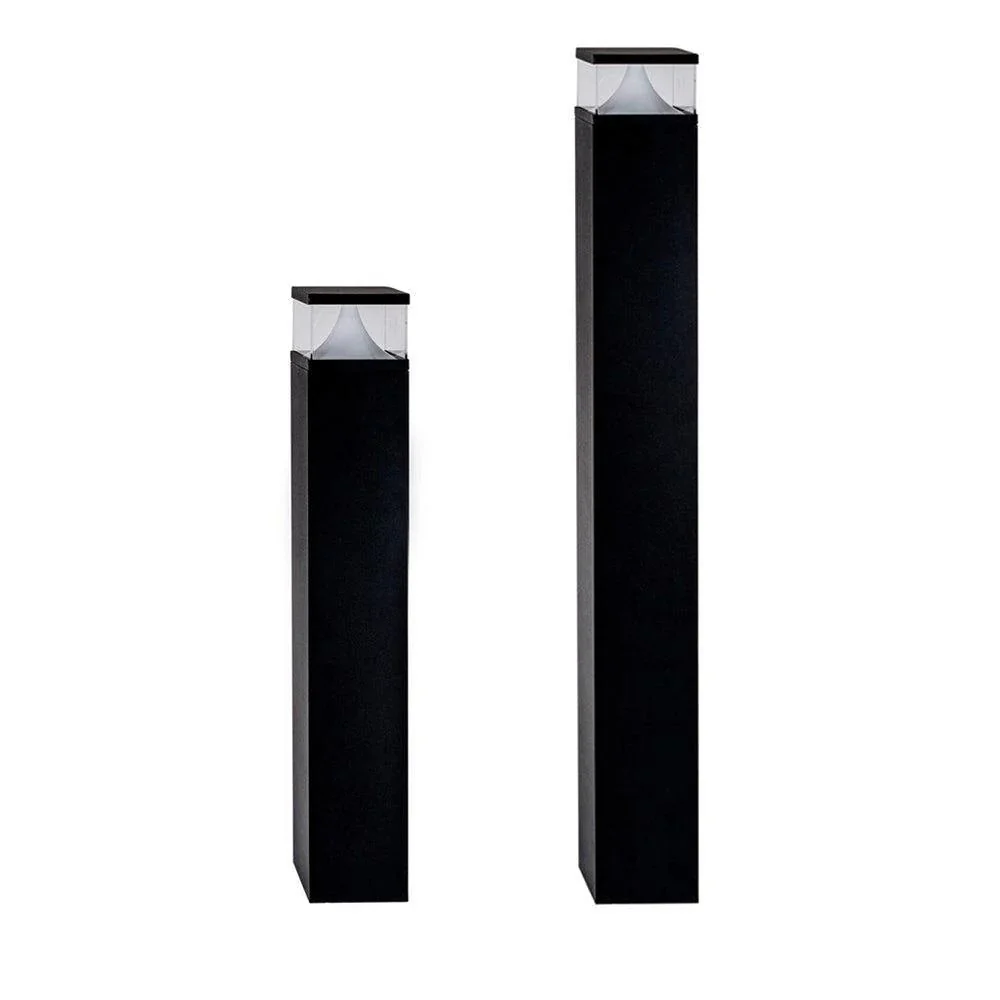 Divad LED Bollard Light Square 24v CCT Small/Large in Black Havit Lighting - HV1628T-BLK-24V-SQ, HV1629T-BLK-24V-SQ
