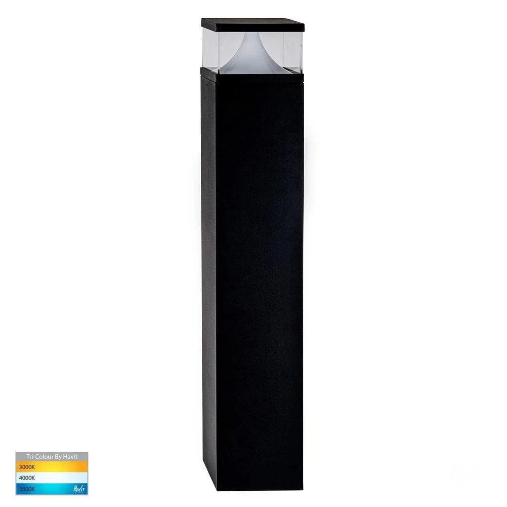 Divad LED Bollard Light Square 24v CCT Small/Large in Black Havit Lighting - HV1628T-BLK-24V-SQ, HV1629T-BLK-24V-SQ - Image 2