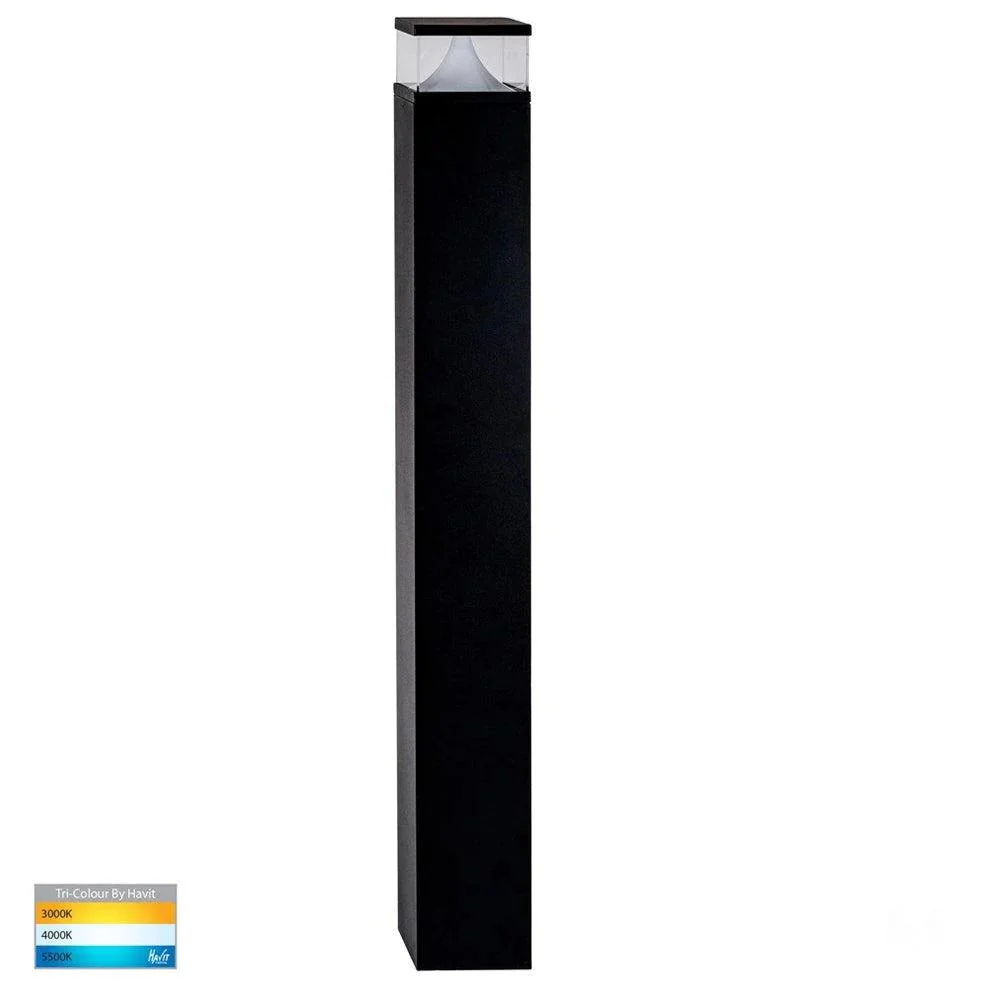 Divad LED Bollard Light Square 24v CCT Small/Large in Black Havit Lighting - HV1628T-BLK-24V-SQ, HV1629T-BLK-24V-SQ - Image 3