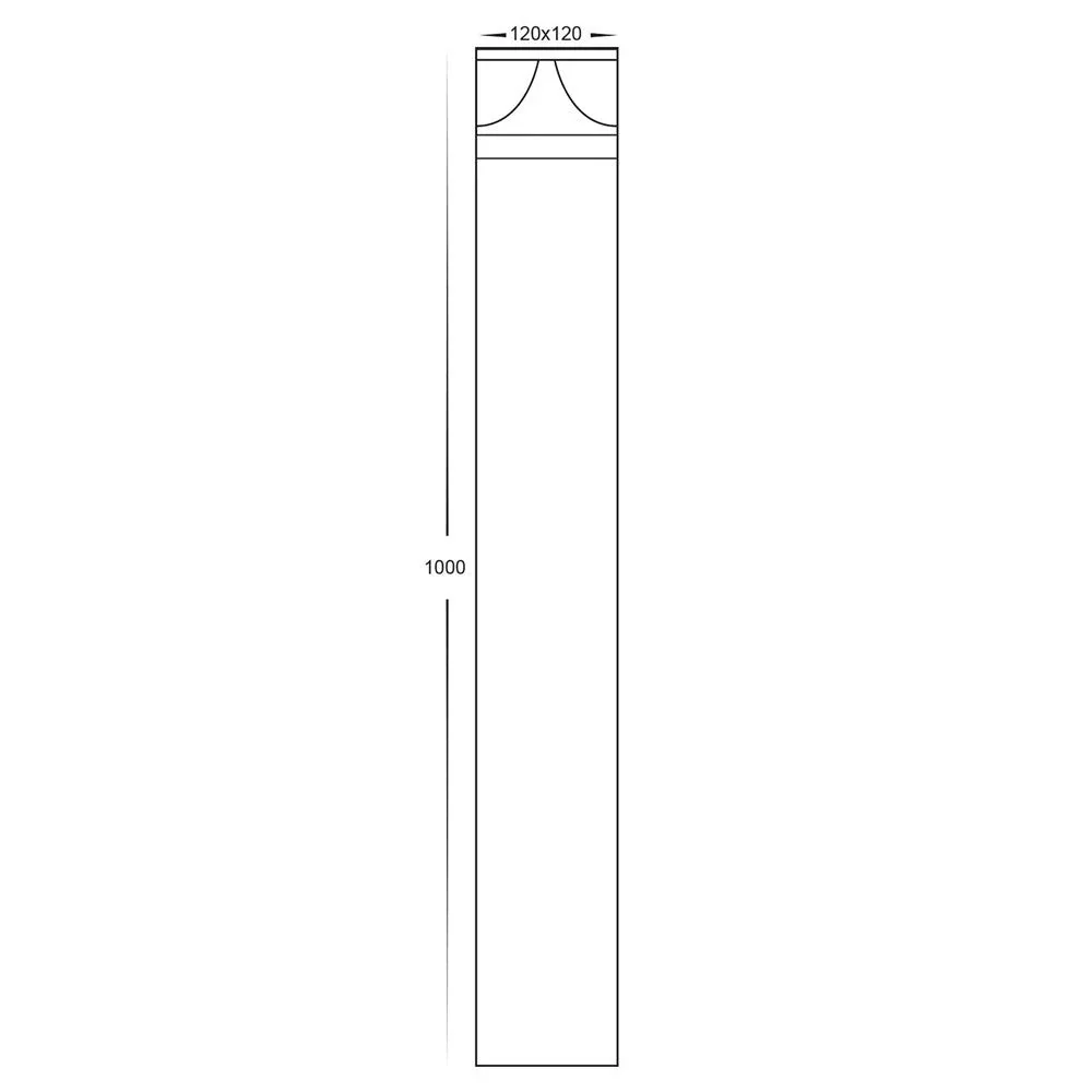 Divad LED Bollard Light Square 24v CCT Small/Large in Black Havit Lighting - HV1628T-BLK-24V-SQ, HV1629T-BLK-24V-SQ - Image 4