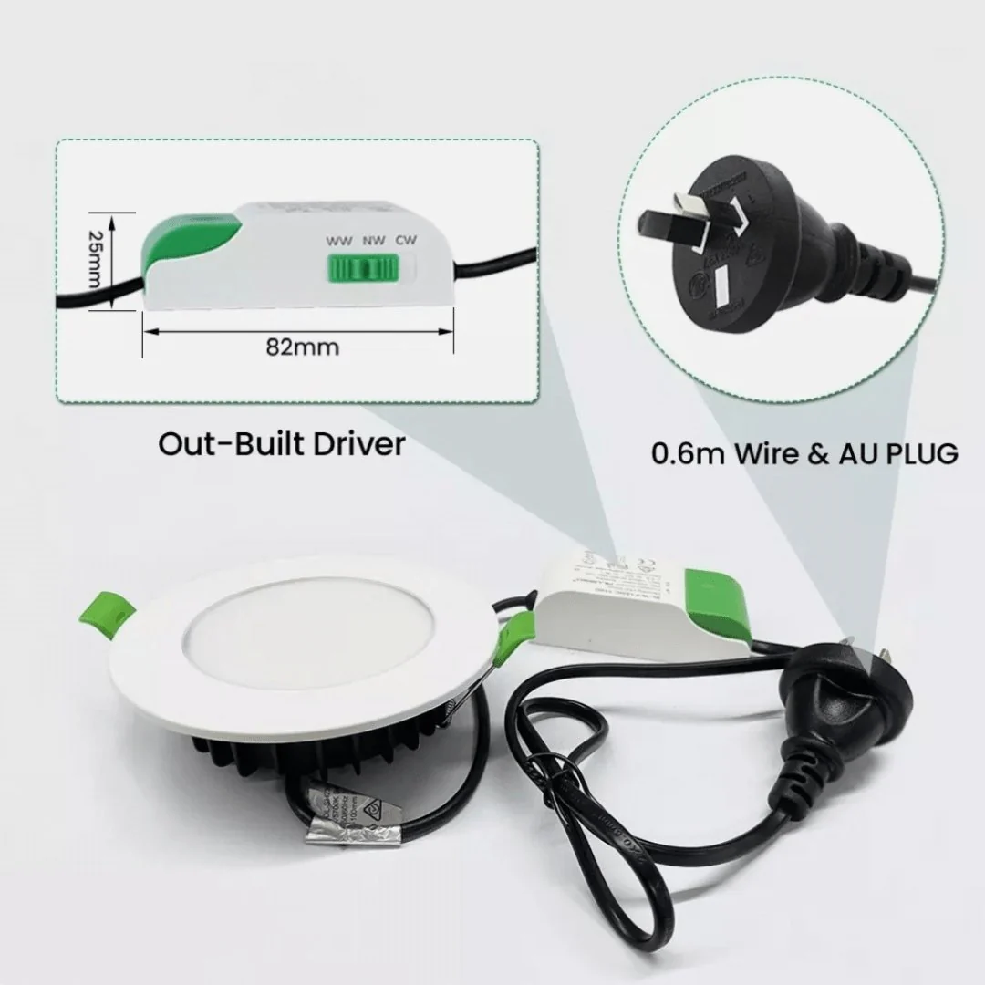DL110S 10W Tri-Colour Dimmable Aluminium LED Downlight 70mm Cut Out - Image 5