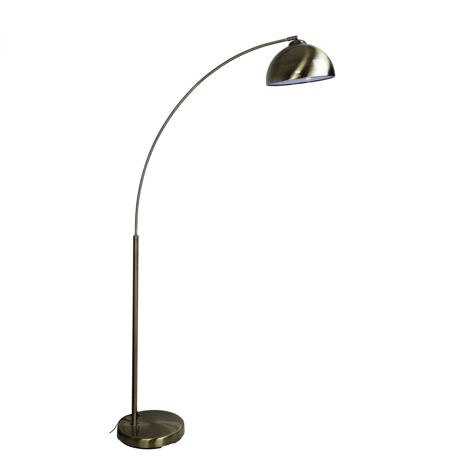 Dome 1 Light Floor Lamp Arc Antique Brass - SL91201AB