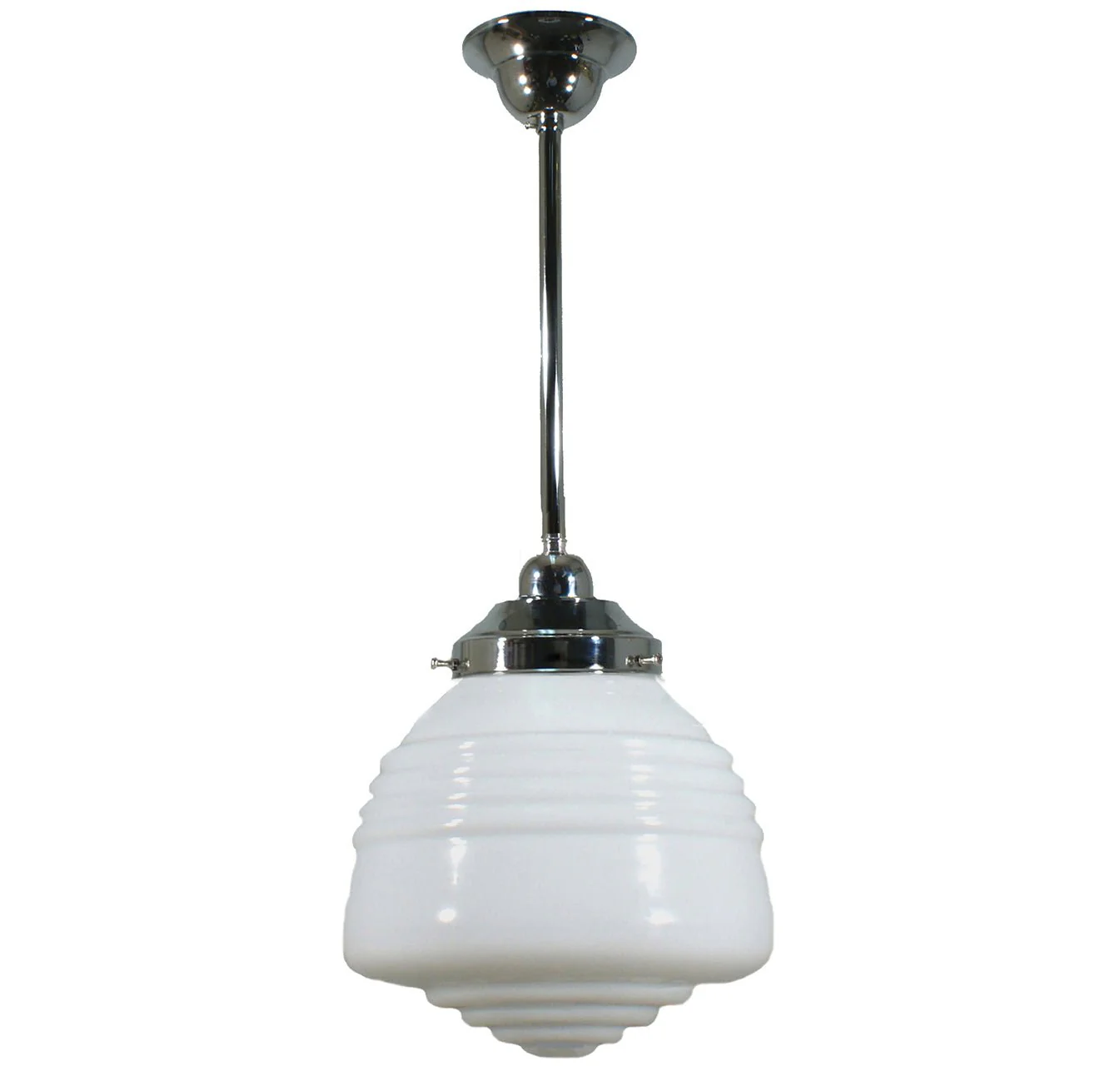 Domec 1 Light ROD Pendant Light - Black/Chrome/Polished Brass/Chrome Retro - Image 2