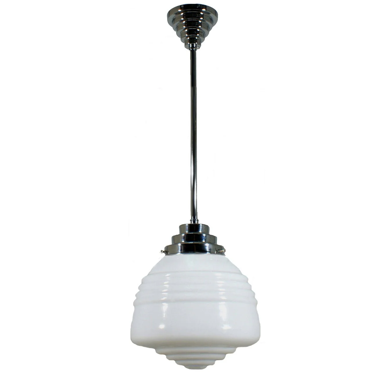 Domec 1 Light ROD Pendant Light - Black/Chrome/Polished Brass/Chrome Retro - Image 4