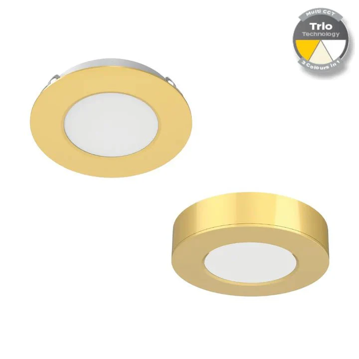 Domus ASTRA-TRIO - 3.6W 12V Tri-Colour Switchable Recessed/Surface Mounted LED Cabinet Light - DRIVER REQUIRED - Image 5