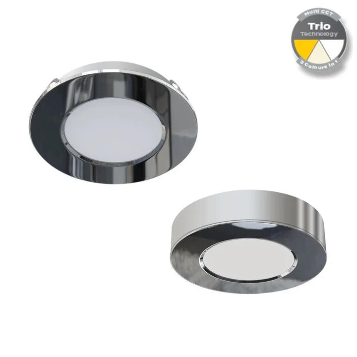 Domus ASTRA-TRIO - 3.6W 12V Tri-Colour Switchable Recessed/Surface Mounted LED Cabinet Light - DRIVER REQUIRED - Image 6