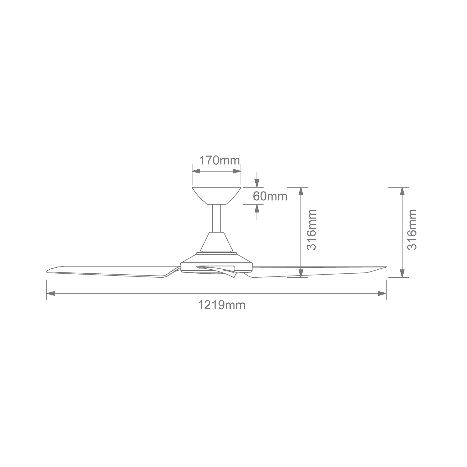Domus Axis 48" Coastal Indoor/Outdoor Ceiling Fan with Remote | White or Black - Image 3
