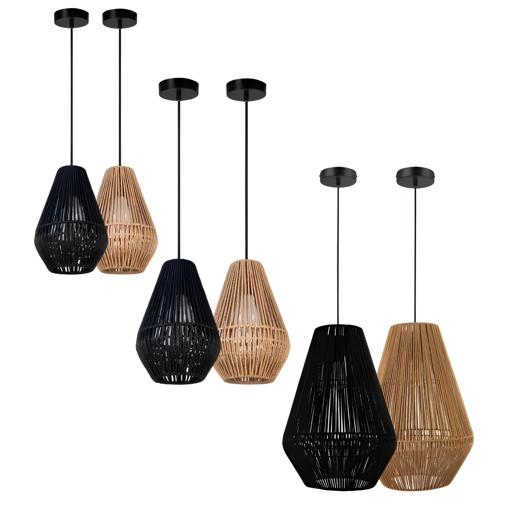 Domus CARTER-PDT- Small/Medium/Large - Paper Rope 1XE27 Pendant Light