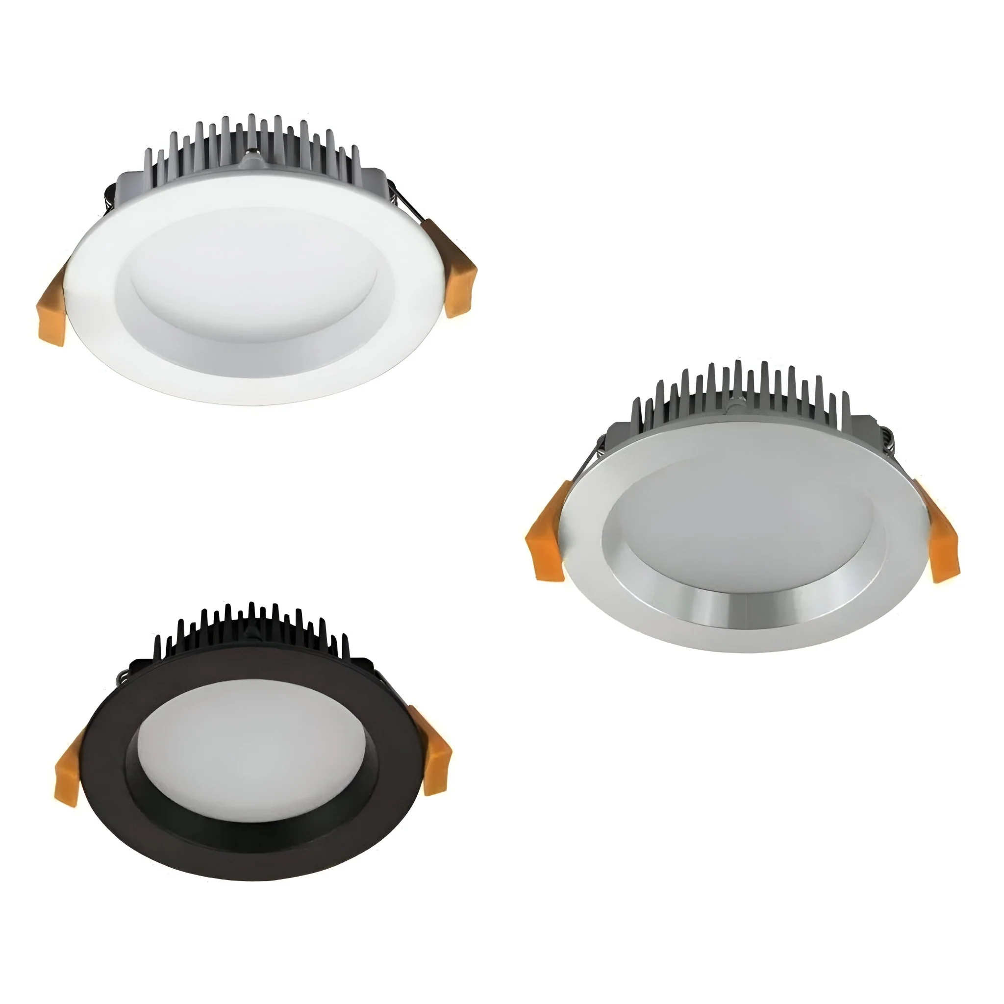 Domus DECO-13 TRIO/DALI Round 13W Dimmable LED Tricolour IP44 Downlight - Black/White/Aluminium