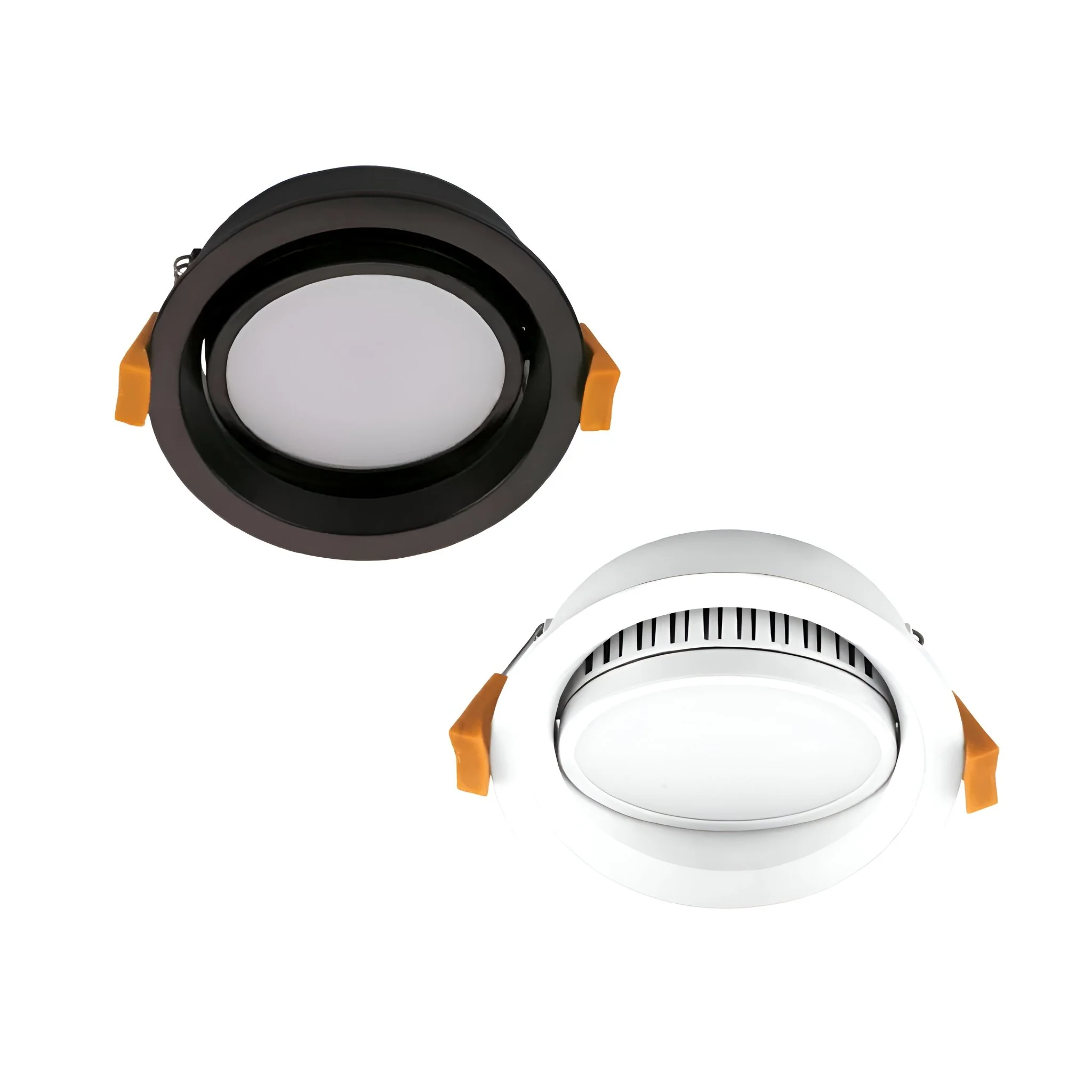 Domus DECO-13 -TRIO/DALI-Round 13W Dimmable LED Tricolour Tiltable IP44 Downlight - Black/White