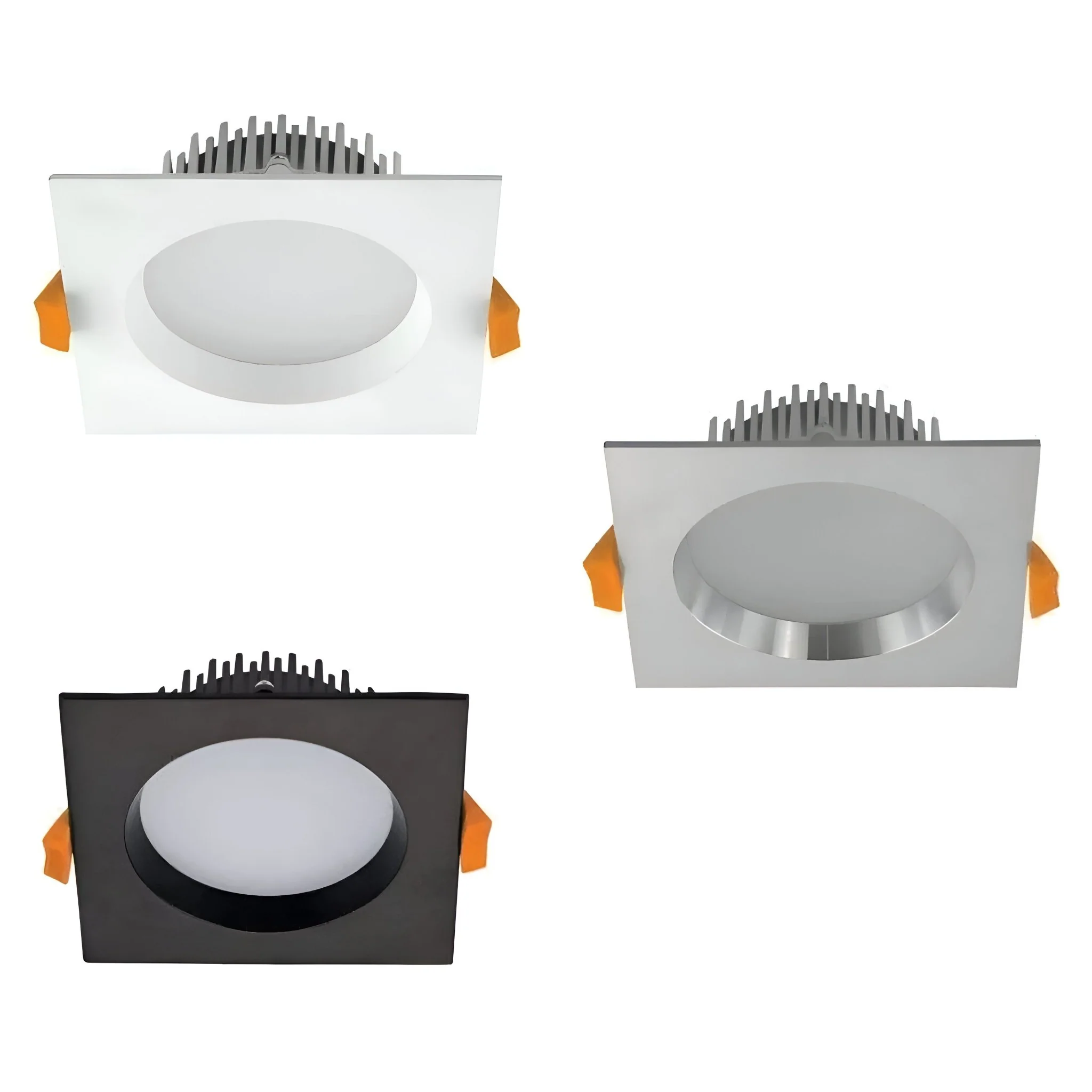 Domus DECO-13 TRIO/DALI Square 13W Dimmable LED Tricolour IP44 Downlight - Black/White