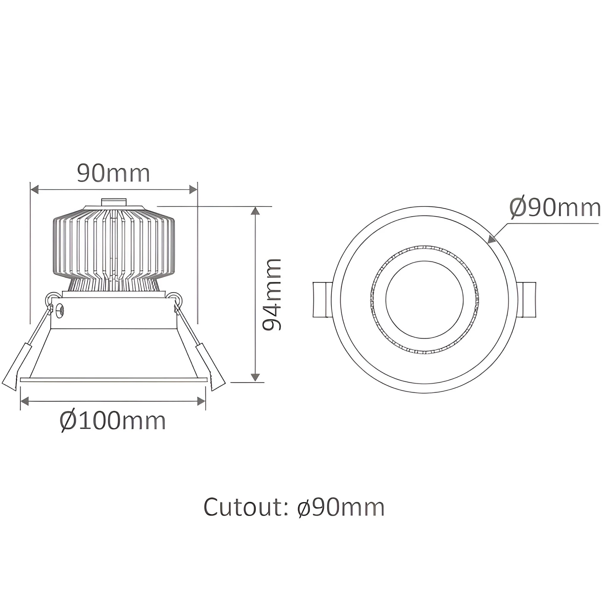 Domus DEEP-12 TRIO/DALI Round Deepset 12W Recessed Dimmable LED IP40 Downlight - Black/White - Image 4