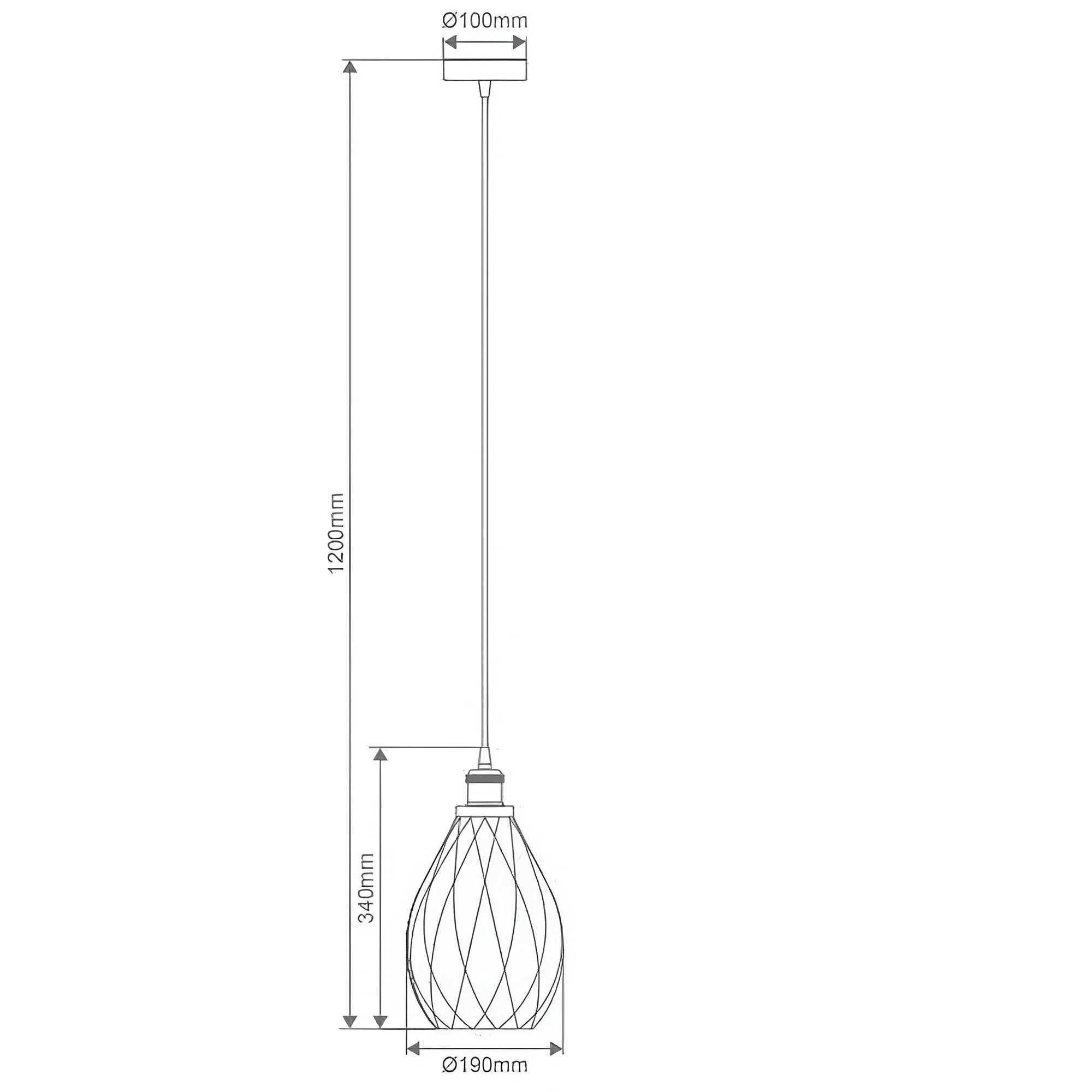 Domus EVELYN 240v E27 1 Crystal Glass Pendant Light - Amber/Clear/Grey - Image 5