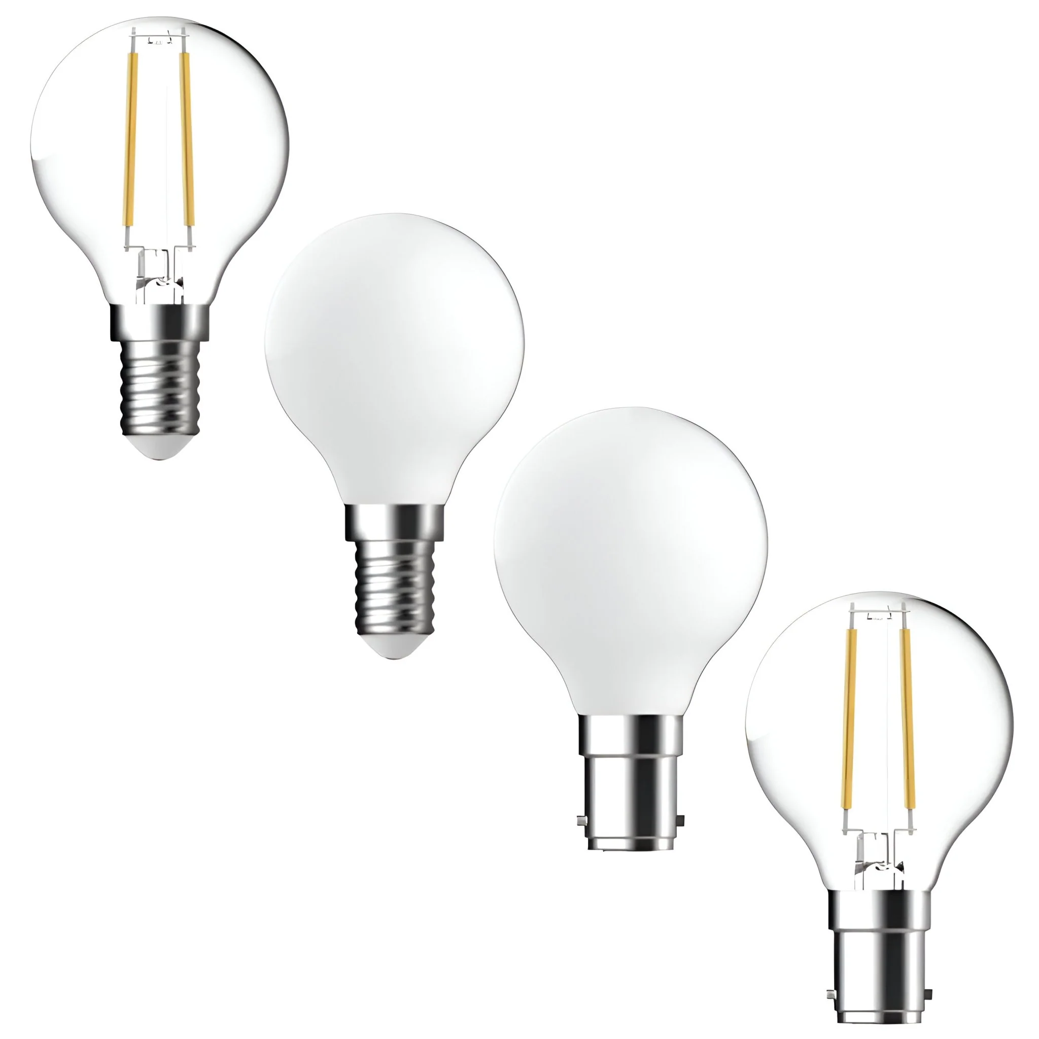 Domus FANCY Round 4.2W Dimmable Led Filament Lamp -Clear, Frost- 240V - E14/ B15
