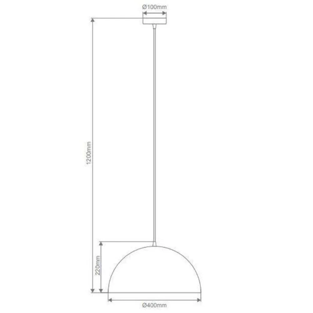 Domus LUNA-400 Luna 400mm E27 240V Metal Pendant Light - Image 7